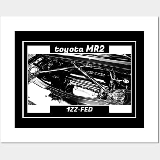 TOYOTA MR2 MK3 ENGINE (Black Version) Posters and Art